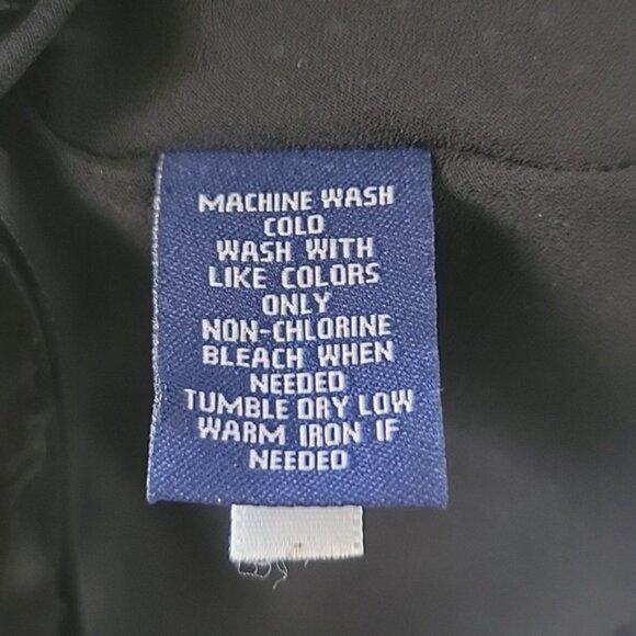 CHAPS Black White Polka-Dot Tiered Ruffled Elastic Waist Retro Office Skirt Sz M - Picture 5 of 7